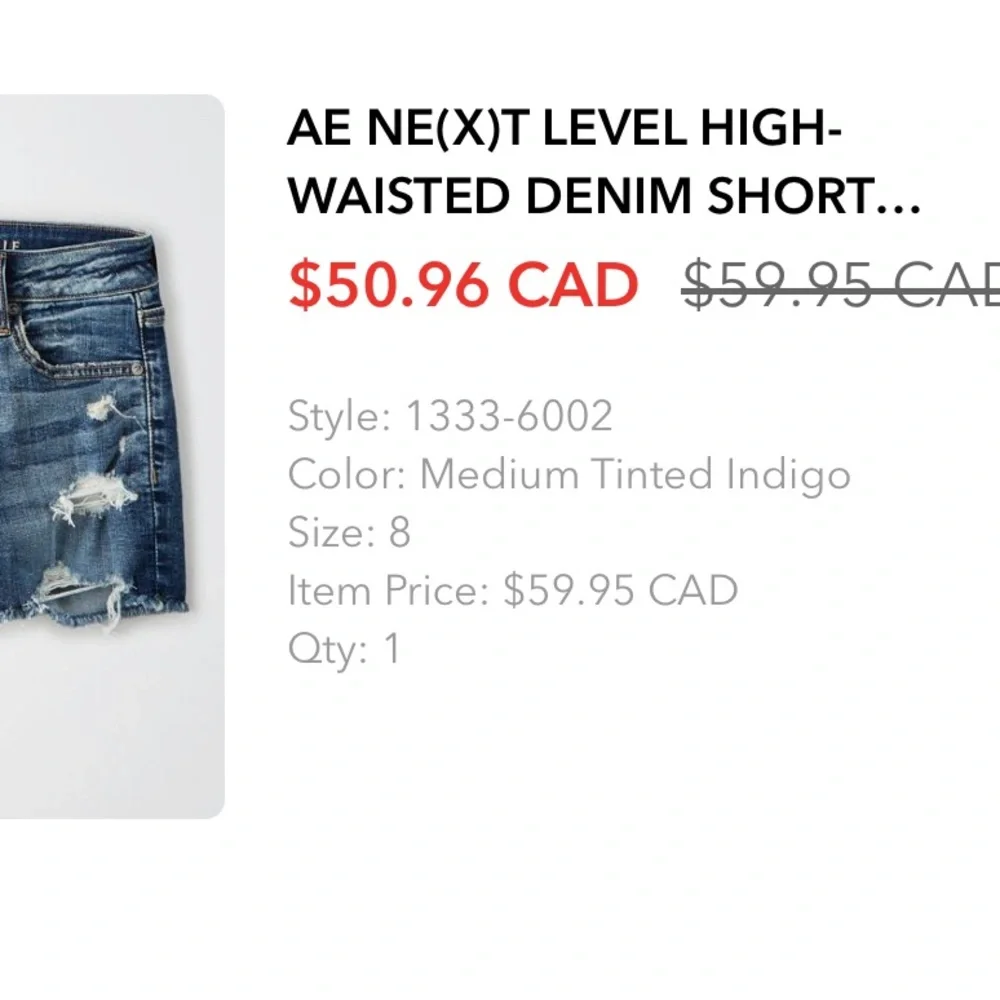 American eagle high-waisted denim shorts - Picture 4 of 4